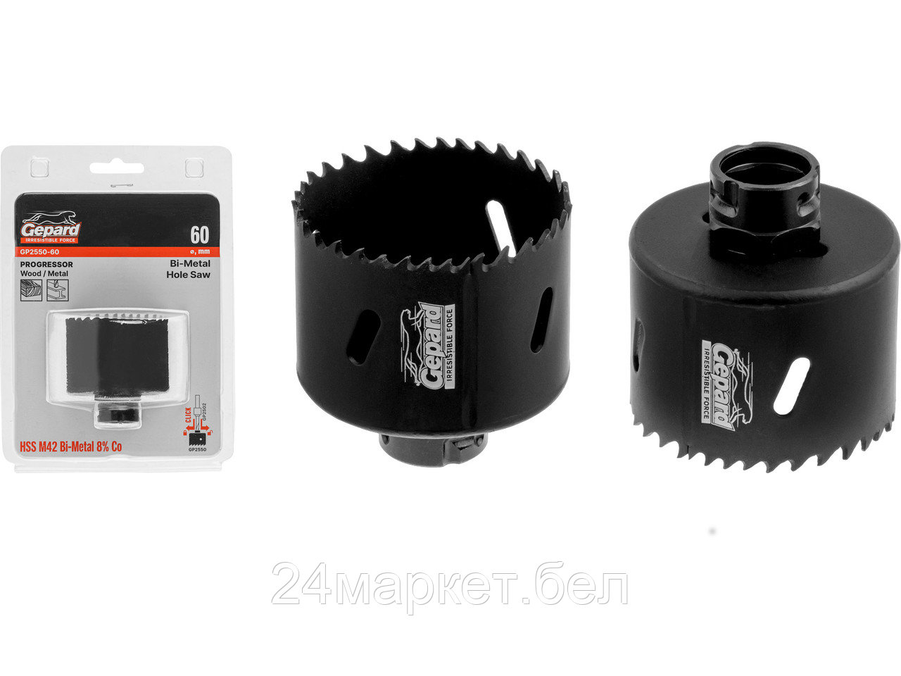 Коронка биметаллическая  d60 мм PROGRESSOR GEPARD