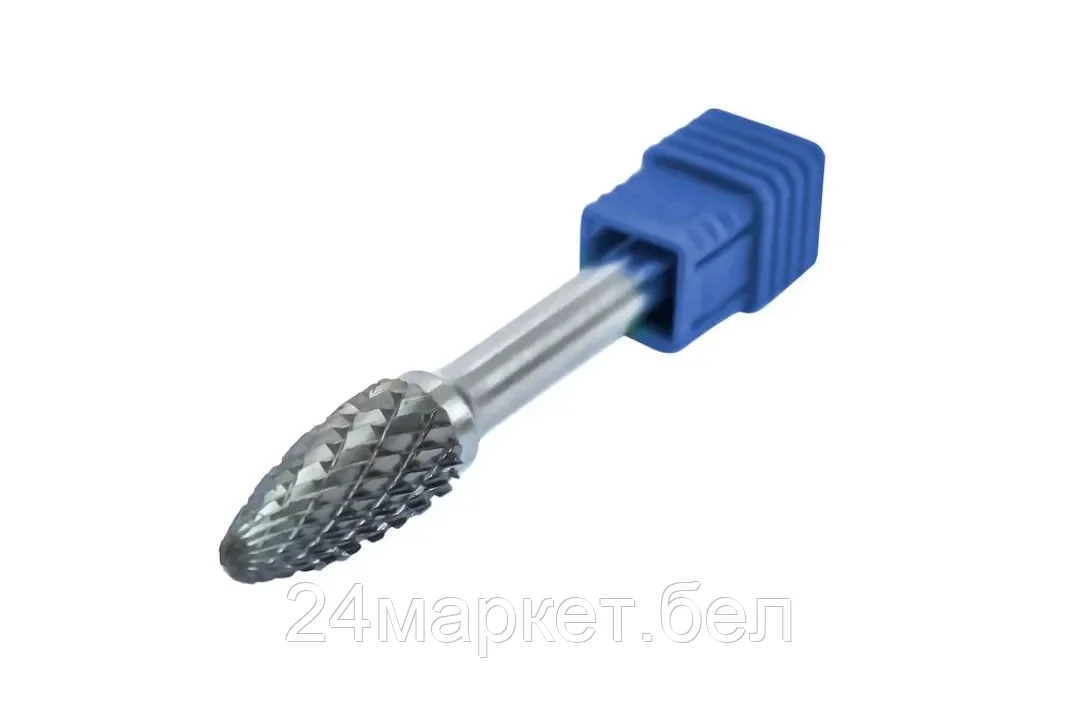 Шарошка коническая скругленная по металлу(Ø 8мм,Ø хвостовика 6мм),в пластиковом футляре Forsage F-617F0820