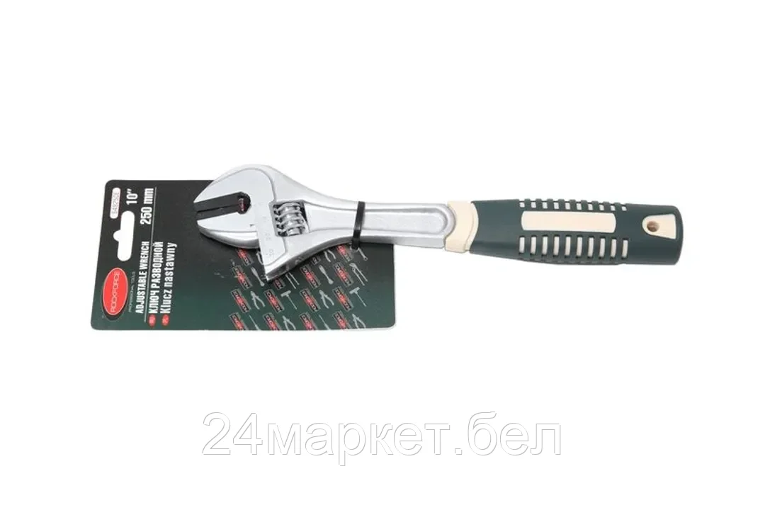 Ключ разводной с прорезиненной рукояткой 12"-300мм (захват 35мм), на блистере RF-649300E