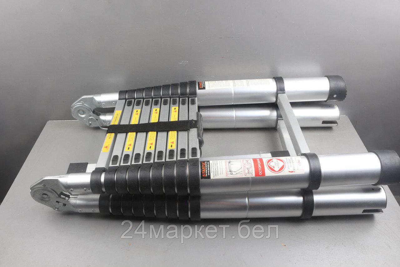 Лестница телескопическая 2-х секц. алюм. 295/620см, 2х10 ступ. 22,5кг STARTUL (ST9733-062) уцененн