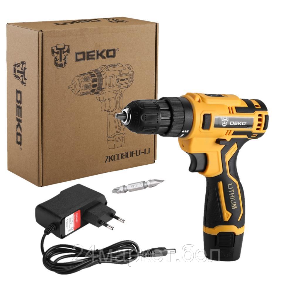 DEKO Дрель-шуруповерт аккумуляторная DEKO ZKCD80FU-Li SET 1 063-4127
