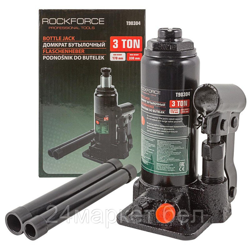 Бутылочный домкрат RockForce RF-T90304 3т.