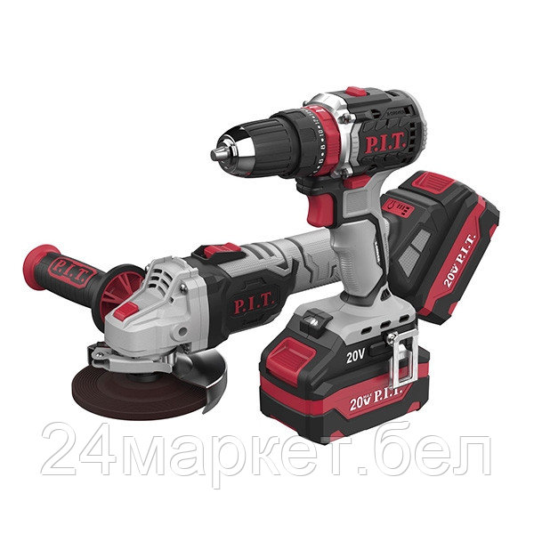 P.I.T. P0001-02 (шуруповерт, болгарка, 2 АКБ, кейс)