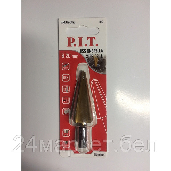 Сверло конусное P.I.T. 6-20мм (AMED14-0620)