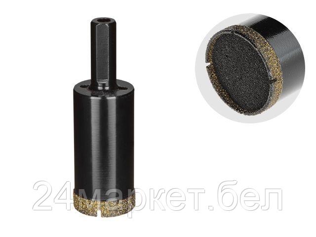 GEPARD Китай Коронка алмазная d 25мм керамогранит GEPARD (GP2077-25) (сверло алмазное трубчатое по керамограниту)