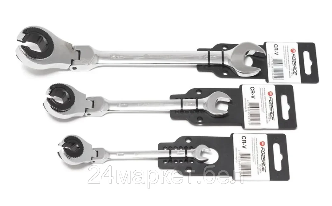 Ключ комбинированный трещоточный разрезной с шарниром 9мм х 165мм F-75709FN