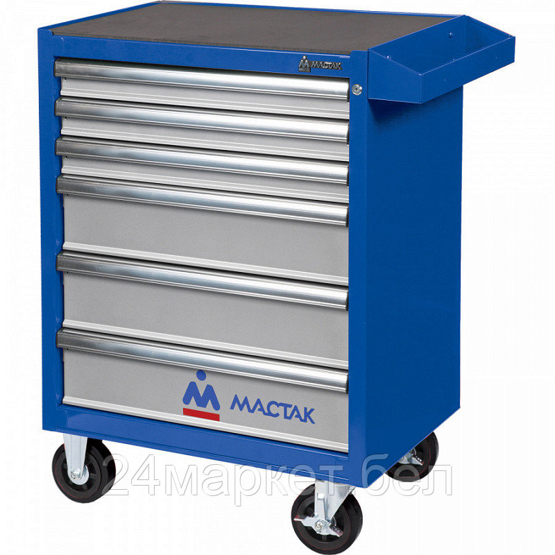 МАСТАК 521-06581MB МАСТАК Тележка инструментальная, 6 полок, «ОПТИМА», синяя