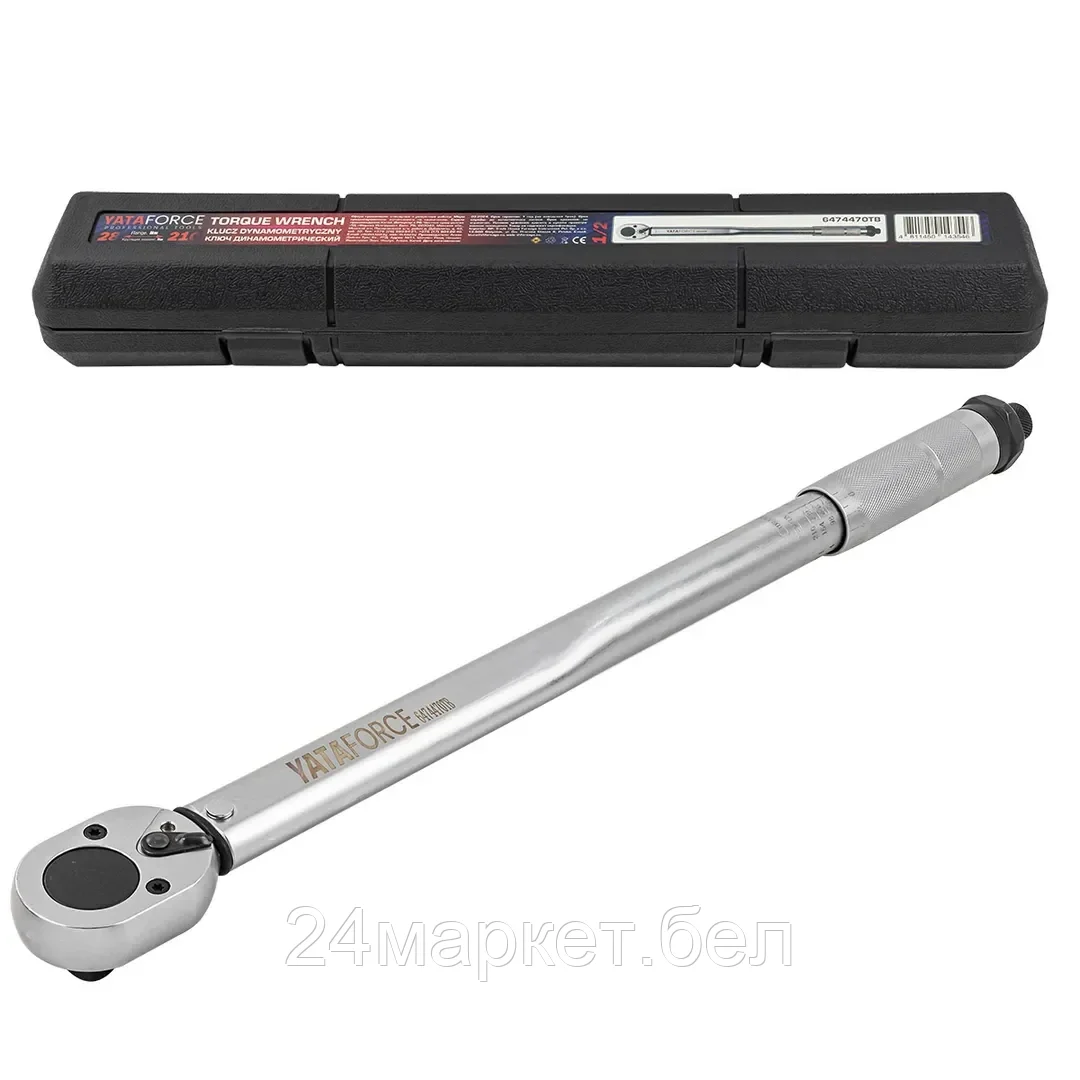 YF-6474470TB YATAFORCE Ключ динамометрический щелчкового типа 28-210Нм 1/2'',в пластиковом футляре