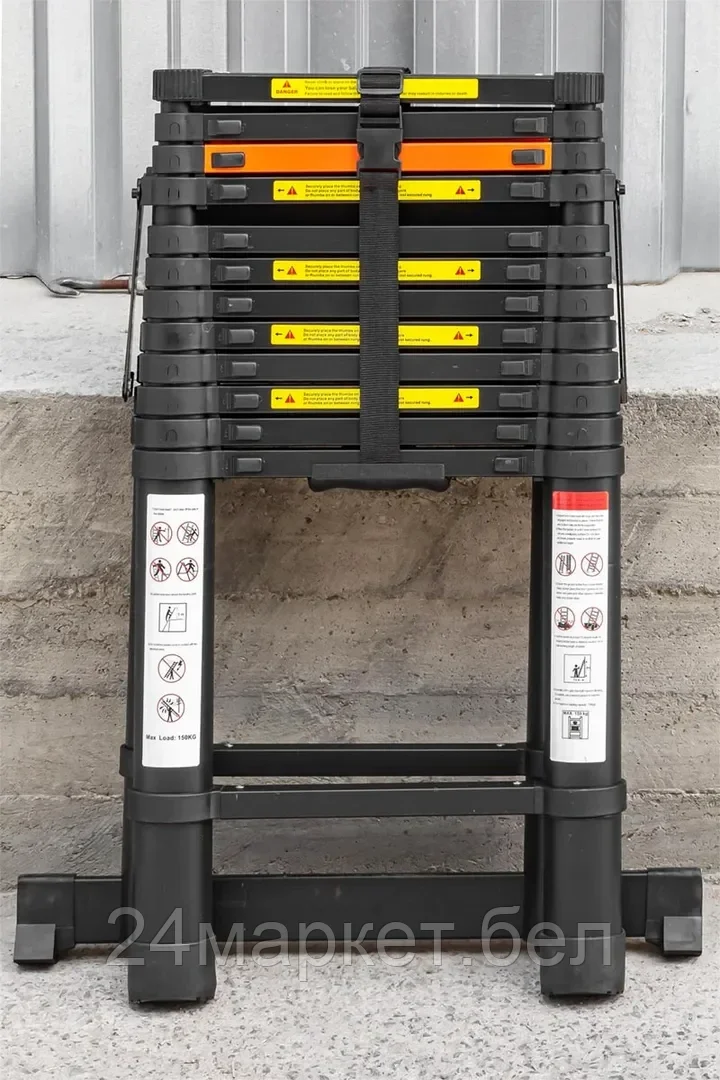 Стремянка телескопическая алюм. бытовая 3.8м (13+13 ступ.) Rock FORCE RF-UP380-2