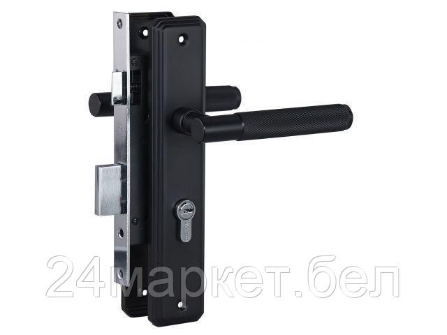 Замок врезной с/руч  БУЛАТ ЗВ4-1.70.02.02 ФЕРОНА черный  5 перф.кл. (УЗК) 15408