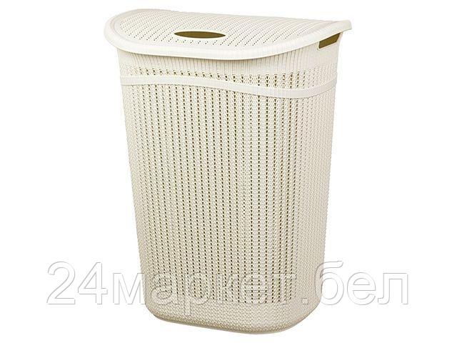 IDEA Россия Корзина для белья ВЯЗАНИЕ 55л (белый) (IDEA)