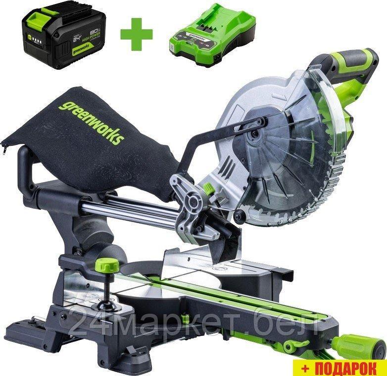 Торцовочная пила Greenworks GD24MS216 1501707UH (с 1-им АКБ)