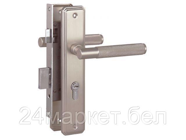 Замок врезной с/руч  БУЛАТ ЗВ4-1.70.02.08 ФЕРОНА матовый никель 5 перф.кл. (УЗК) 15407