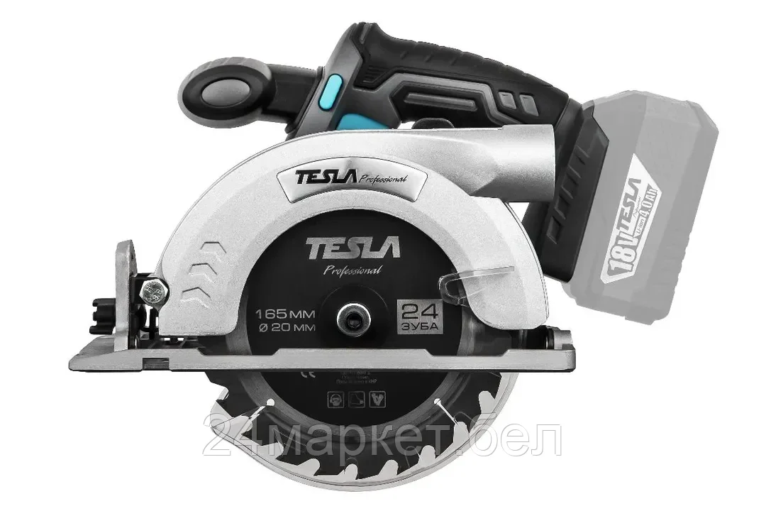 Аккум.циркулярная пила  TESLA TCS18DC TO 18В LiION 3800 об/мин 165x20мм макс.пропил 55мм TESLA TCS18DC