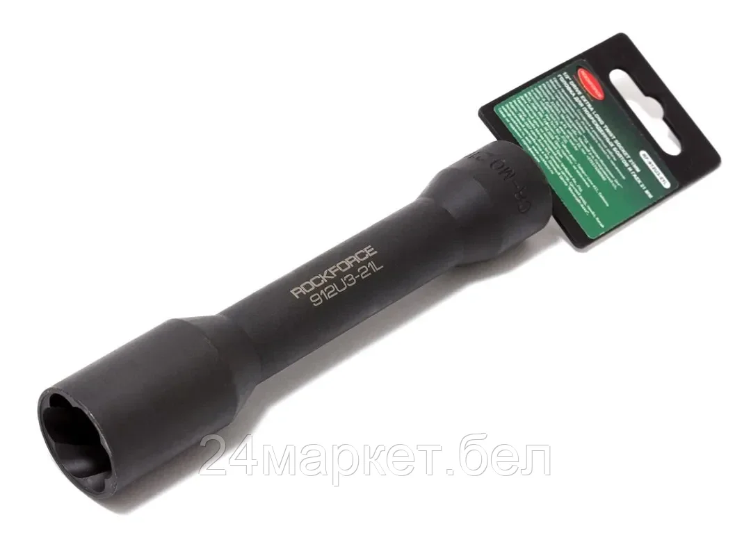 Головка для поврежденных болтов и гаек удлиненная 1/2", 21мм, на пластиковом держателе RF-912U3-21L