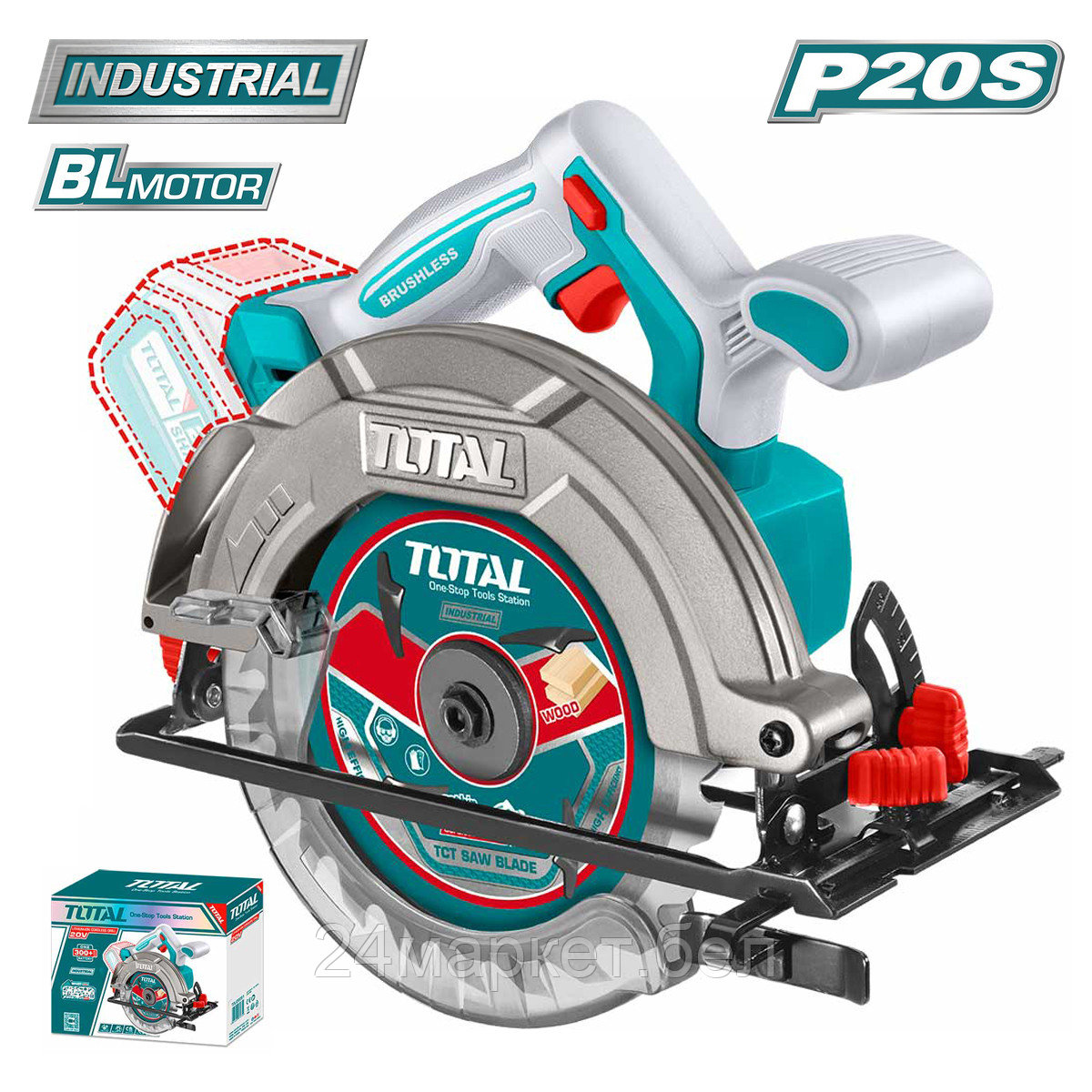 Дисковая (циркулярная) пила Total TSLI1652 (без АКБ)