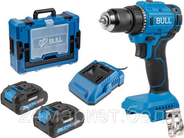 Аккум. дрель-шуруповерт BULL SR 1803 Xcase XLTpro БЕСЩЕТ., 2x2 А*ч, 18 В, 45 Н*м, БЗП 10 мм 1329880