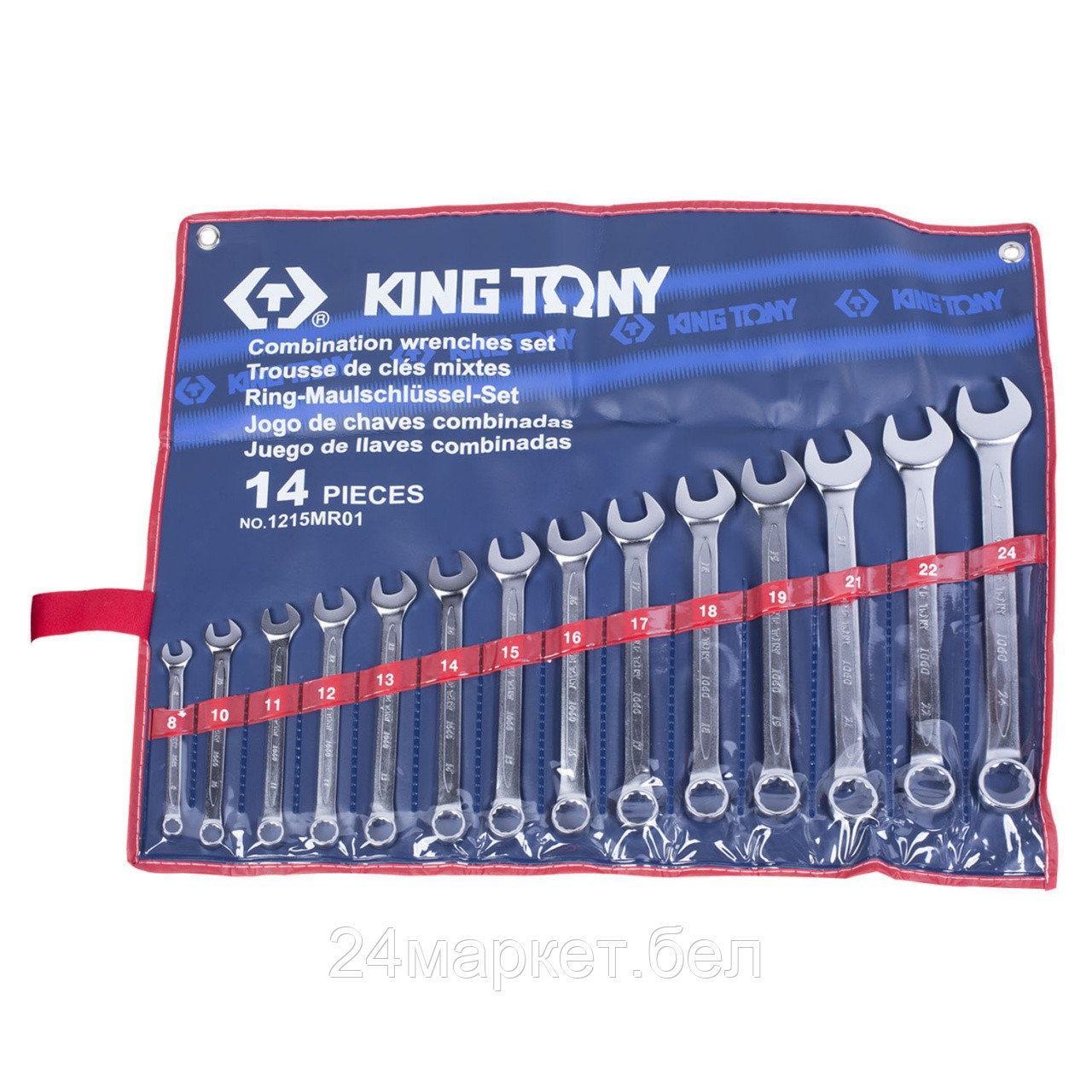 KING TONY 1215MR01 KING TONY Набор комбинированных ключей, 8-24 мм, 14 предметов