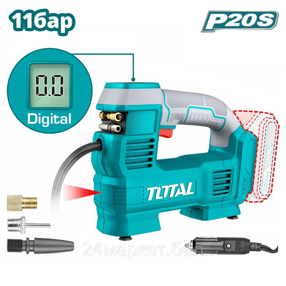 Автомобильный компрессор Total TACLI2012 (без АКБ)