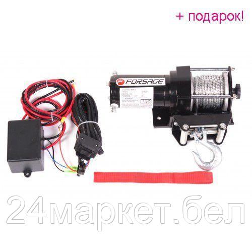 FORSAGE Лебедка автомобильная 1.2Т, 12V  (стальной трос) Forsage F-TRH92500