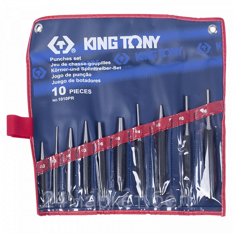 KING TONY 1010PR KING TONY Набор выколоток, бородков, кернеров, 10 предметов