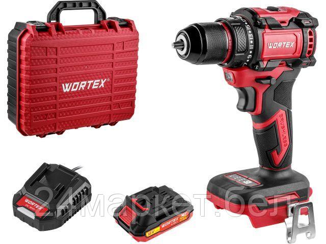 Аккум. дрель-шуруповерт WORTEX BD 2025 DLi в чем. ALL1 XLT БЕСЩЕТ, 18 В, 50 Н*м, 1х1,5 А*ч, БЗП 10 м (шурупы до 9 мм, защита от перегрузки и перегрева 1329835