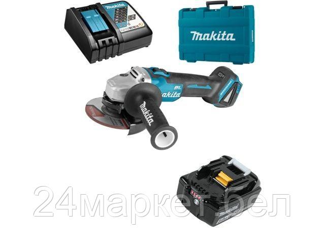 Аккум. углошлифмашина MAKITA LXT DGA 504 RT в чем. (18.0 В, 1 акк., 5.0 А/ч, Li-Ion, диск 125х22.0 мм, вибро, ЗУ) DGA504RT