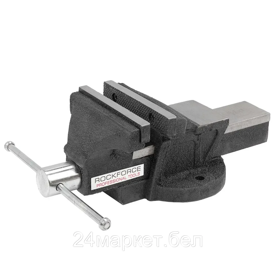 Тиски стальные поворотные с наковальней    5"-125мм Rock FORCE RF-6540205