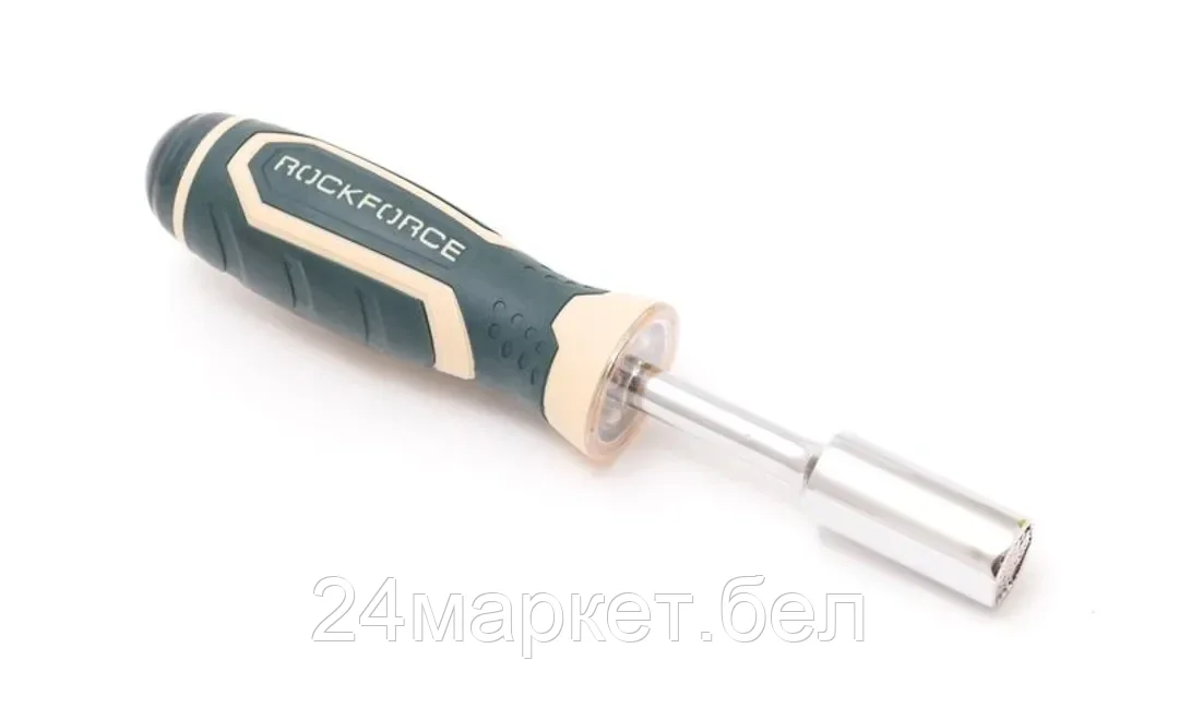 Rock FORCE Рукоятка с подстветкой 4LED и универсальным захватом болтов и гаек (4-15мм, L-220мм), в блистере Rock FORCE RF-30382