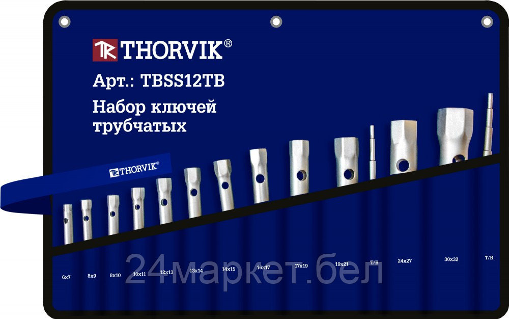 Thorvik TBSS12TB TBSS12TB Набор ключей трубчатых в сумке, 6-32 мм, 12 предметов