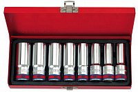 KING TONY 4208SR KING TONY Набор глубоких торцевых головок 1/2", двенадцатигранные, 1/2"-15/16", 8 предметов