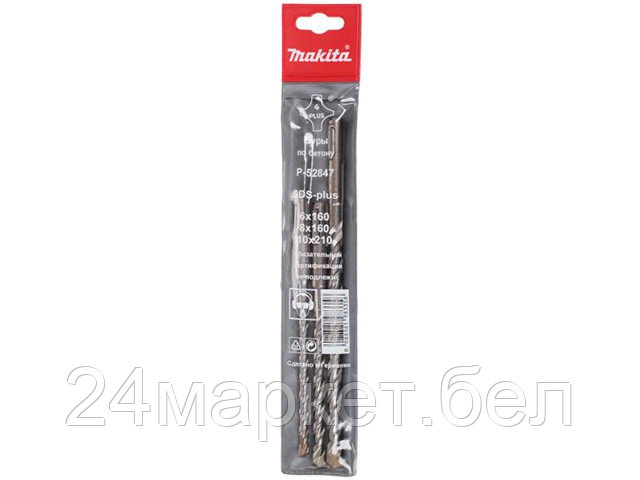 Набор буров SDS-Plus 4Plus MAKITA 3 шт. (6, 8x160, 10x210)