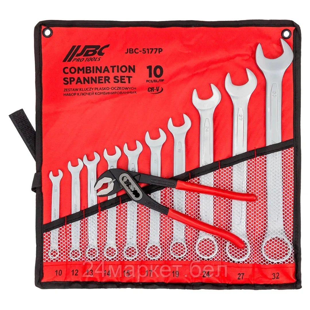 JBC-5177P+1 Набор ключей комбинированных 10пр. JBC