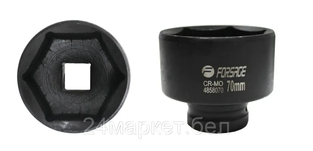 FORSAGE Головка ударная 1", 70мм (6гр.) Forsage F-4858070