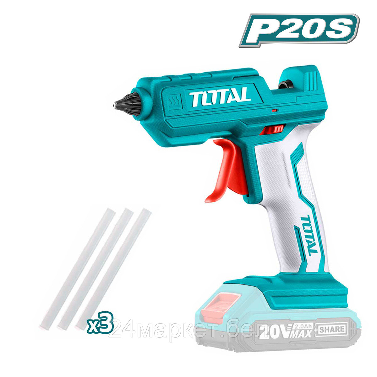 Термоклеевой пистолет Total TGGLI2001 (без АКБ)