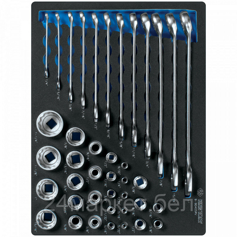 Набор торцевых головок King Tony 9-9040SRV (40 предметов)