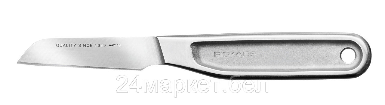 Нож для чистки 7см цельнометаллический All Steel Fiskars