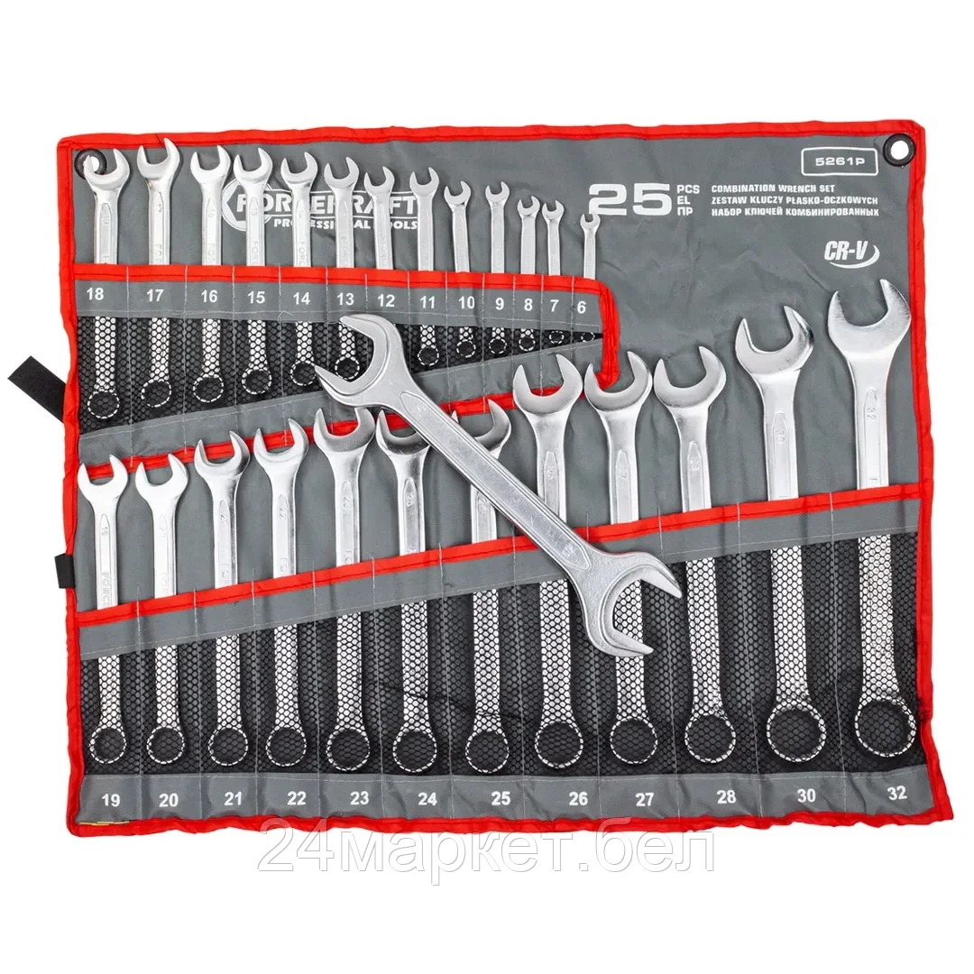 Набор ключей ForceKraft FK-5261P (25 предметов)