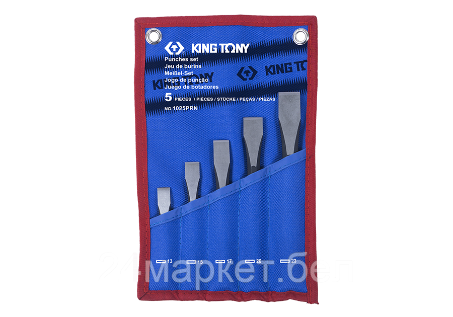 KING TONY 1025PRN KING TONY Набор зубил, чехол из теторона, 5 предметов