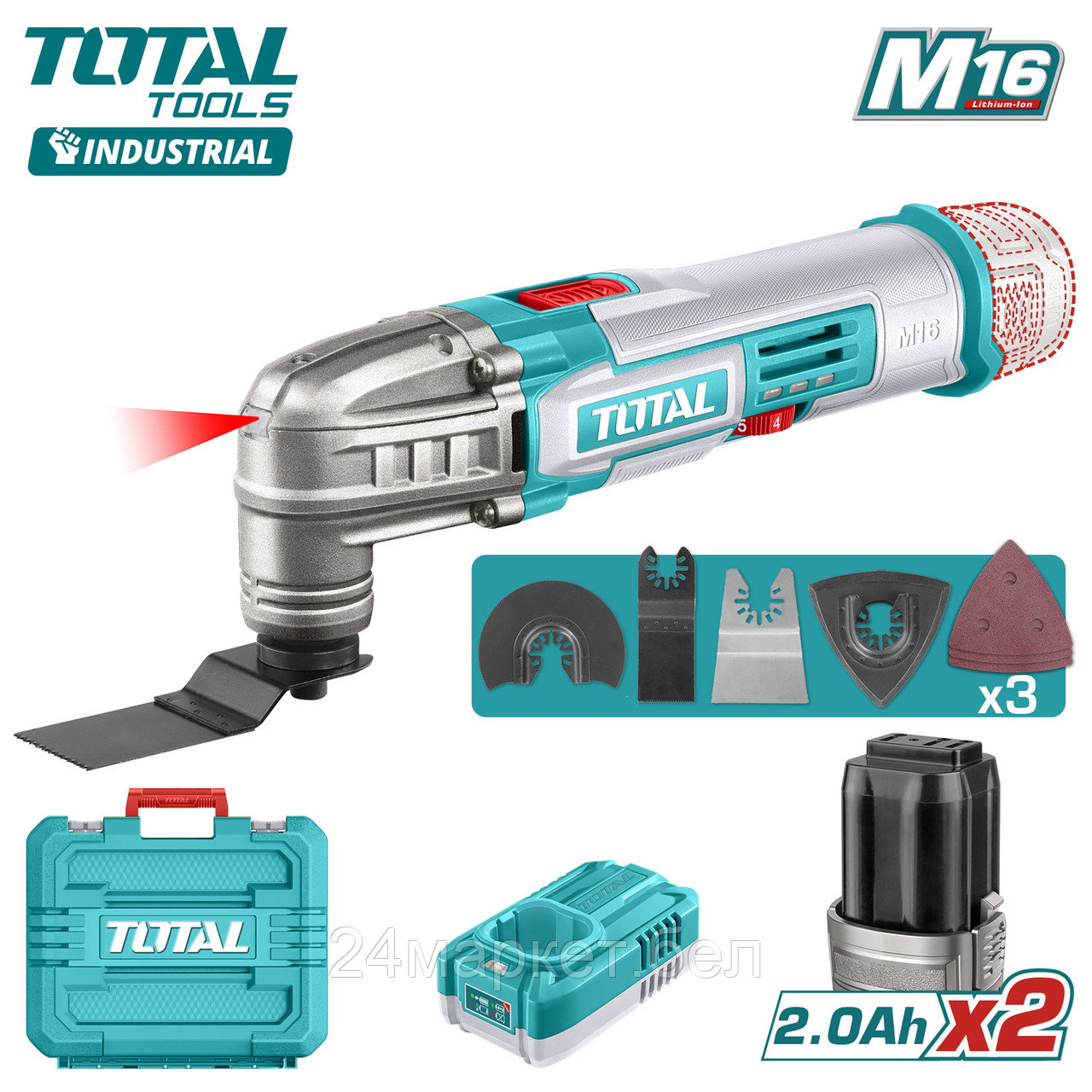 Реноватор Total TMLI16222 (с 1-им АКБ, кейс)