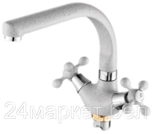 Смеситель для кухни вентильный (тип I), серия 230 серый ECONOCE (J-излив, длина 175 мм, высота 190 мм, поворотный) EC0236