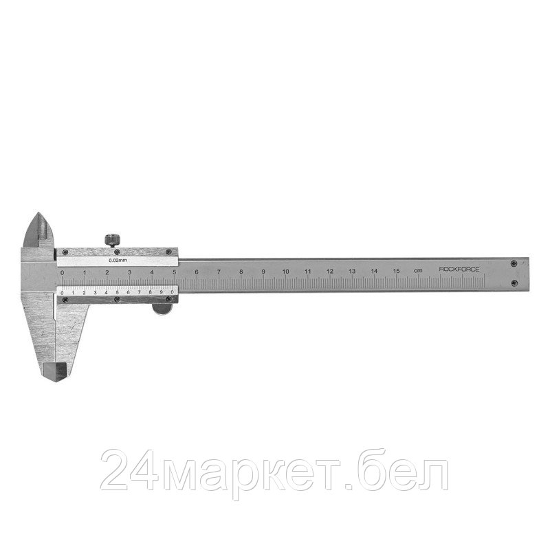 Штангенциркуль (0-150мм, 0.02мм; внутр. Ø, наруж. Ø + глубиномер), в пластиковом футляре Rock FORCE RF-5096P1