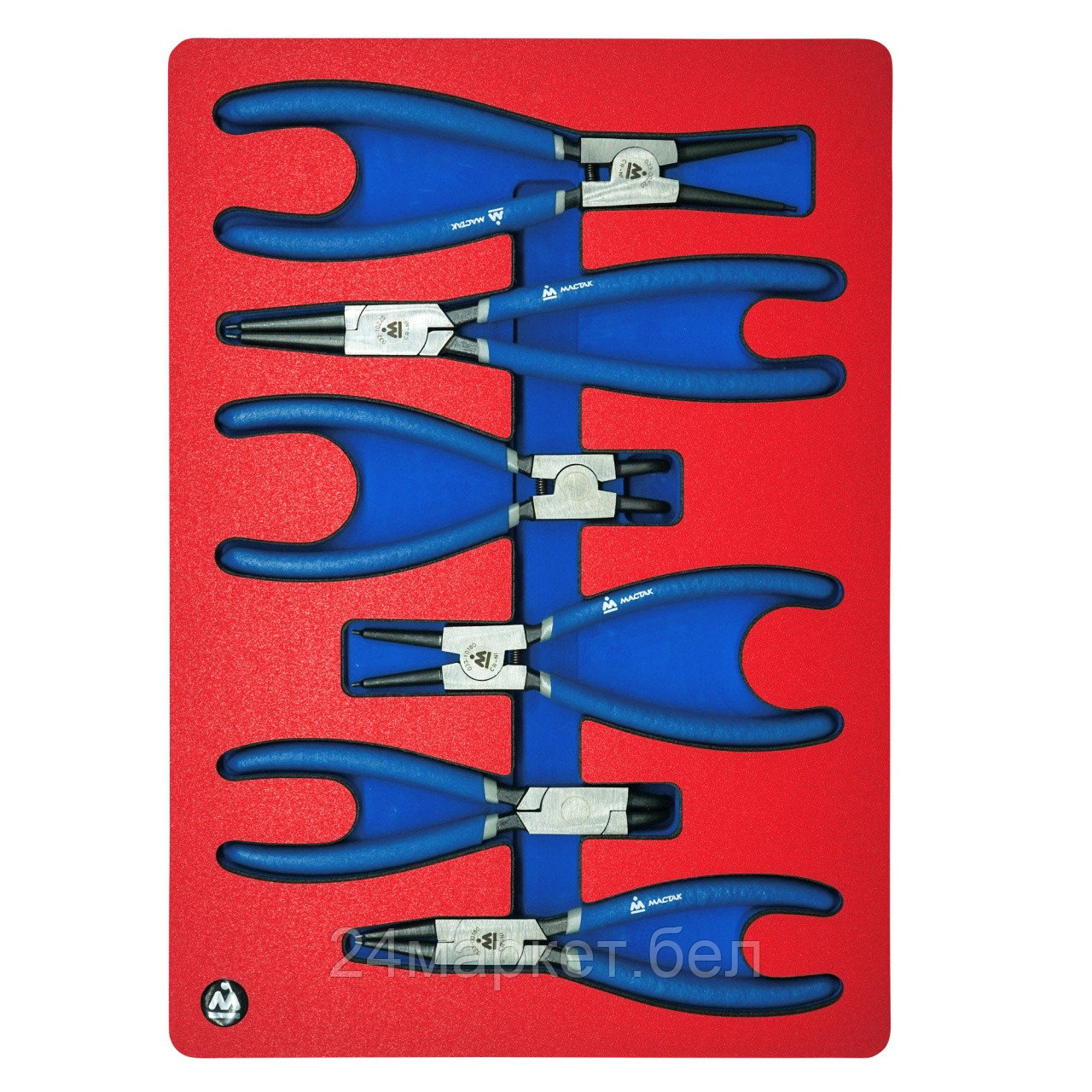 МАСТАК 5-3306 МАСТАК Набор съемников стопорных колец, ложемент, 6 предметов