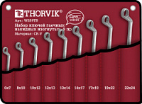 Thorvik W2S9TB W2S9TB Набор ключей гаечных накидных изогнутых серии ARC в сумке, 6-24 мм, 9 предметов