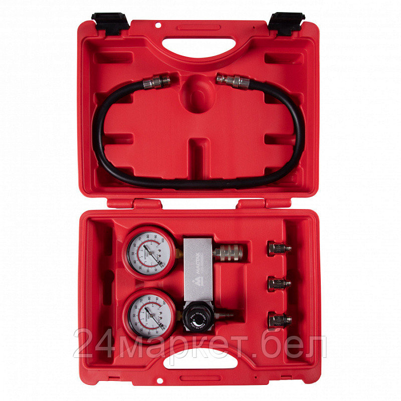 МАСТАК 120-60006C МАСТАК Манометры для проверки ЦПГ бензиновых двигателей, кейс, 6 предметов