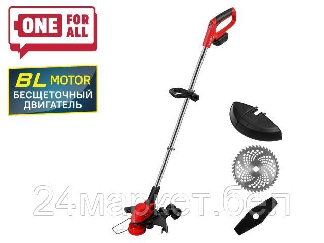 Триммер аккум. WORTEX TB 3018-1 AT ALL1 SOLO (18В, БЕЗ АКБ И ЗУ, шир.скаш.300 мм, нож 230 мм) 1333546