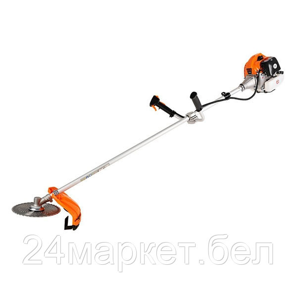 Триммер бензиновый, леска/нож, 3.2л.с ,56 см.куб., 8500 об/мин., леска, ремень, велоручка, разъемн. (P75103)