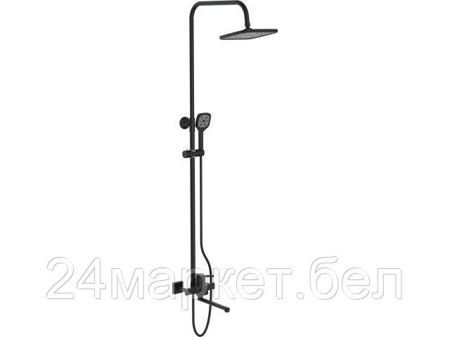 Душевая система D35, серия 730 черный ECONOCE (Длинный L-излив 223 мм, высота 1450 мм, глубина 350 мм) EC0734BL