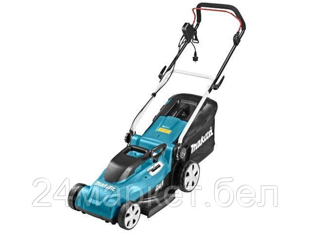MAKITA Китай Газонокосилка электрическая MAKITA ELM 4120 (1600 Вт, шир. 410 мм, выс. 20-75 мм, пластм. корпус, без мульчир., травосборник 45 л)