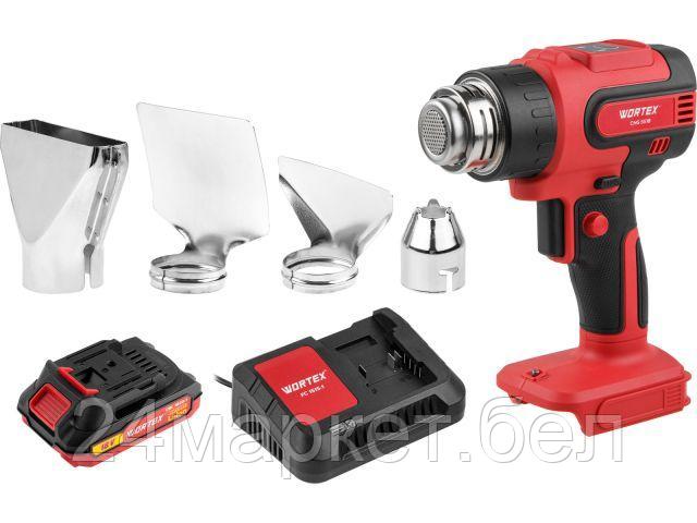 Аккум. термовоздуходувка WORTEX CHG 5518 в кор. ALL1 XLT SET 18 В, 1 скор., 300-550 °C 1333610